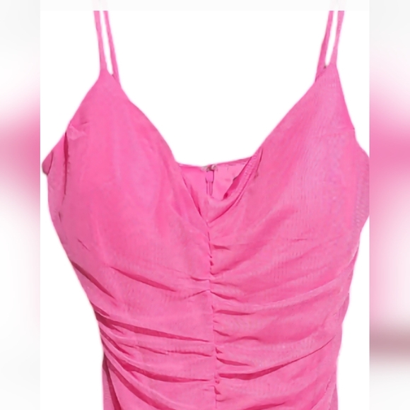 Pink Ruched Mini Dress - Picture 4 of 6